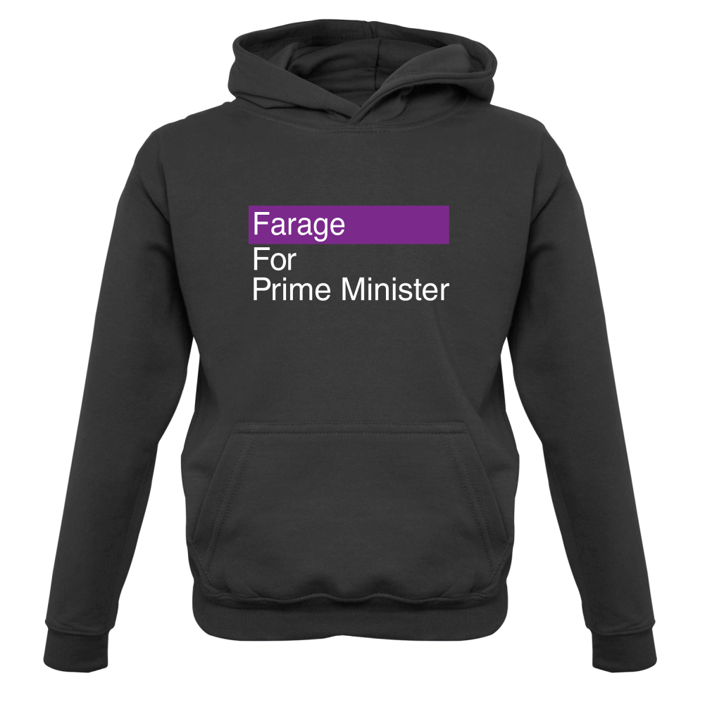 Farage for Prime Minister Kids T Shirt