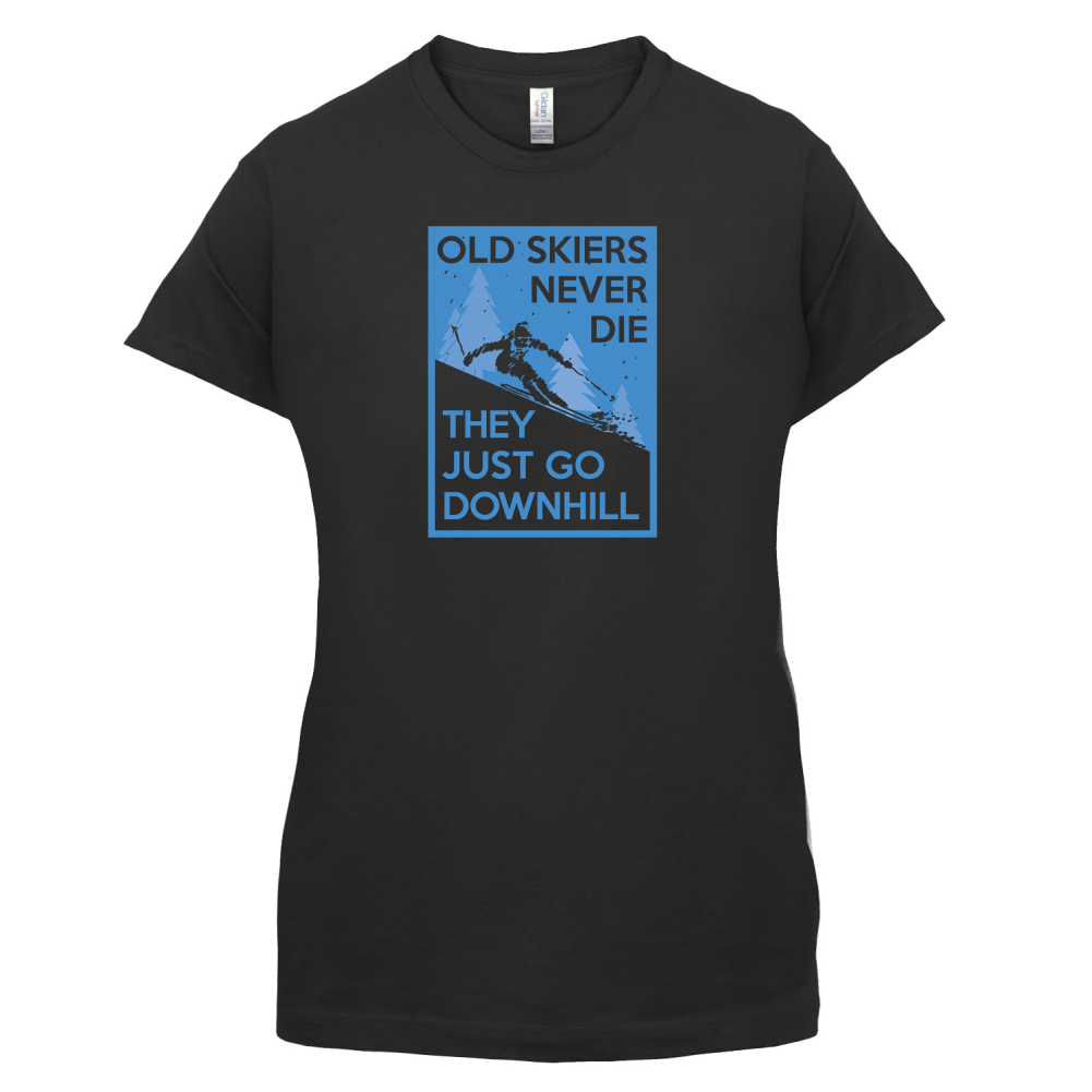 Skiers Go Downhill T Shirt