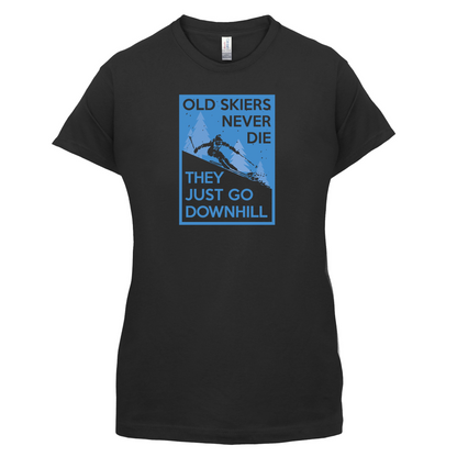 Skiers Go Downhill T Shirt