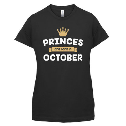 Princes Are Born In October T Shirt