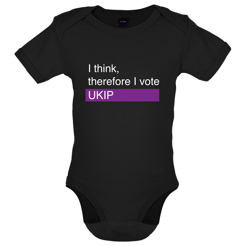 I think, therefore I vote UKIP Baby T Shirt