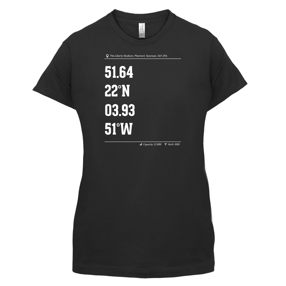 Stadium Coordinates Swansea T Shirt
