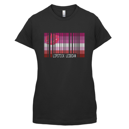 LGBT Barcode Flags - Lipstick Lesbian T Shirt