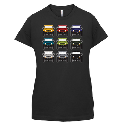 JW 9 Colour Car Grid T Shirt