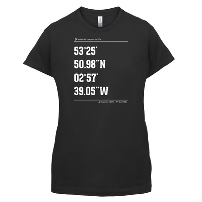 Stadium Coordinates Liverpool T Shirt