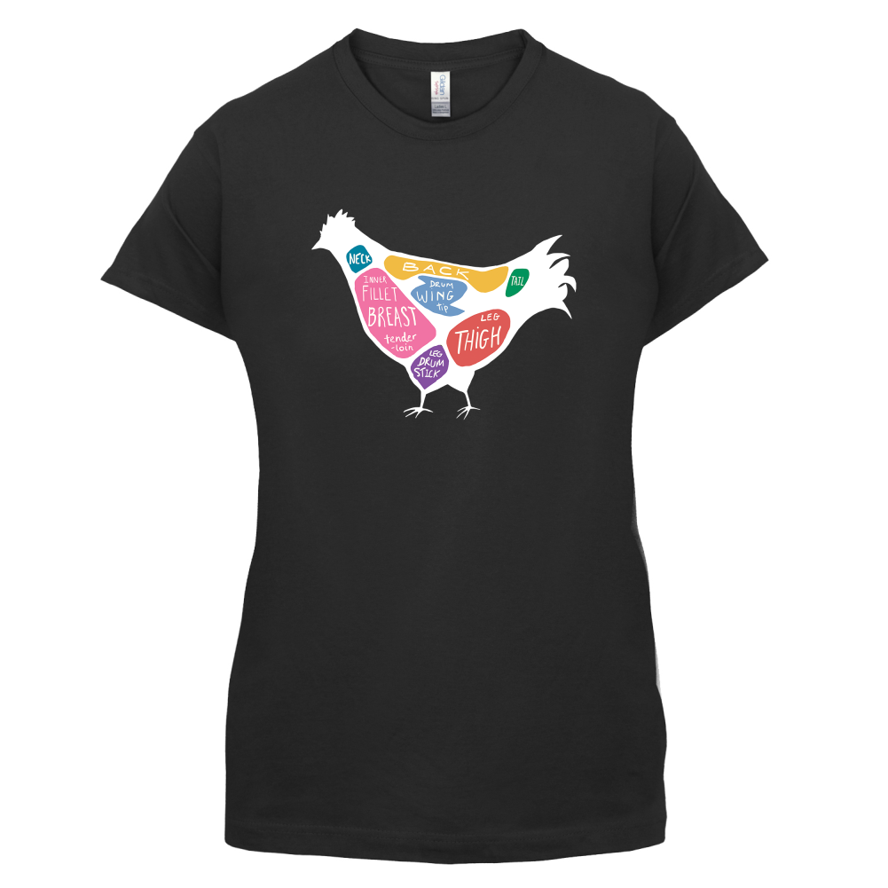 Butcher Chicken Diagram T Shirt