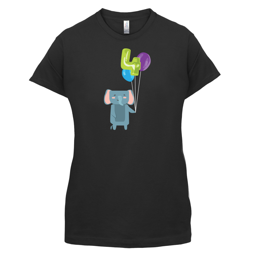 4th Birthday Elephant T Shirt