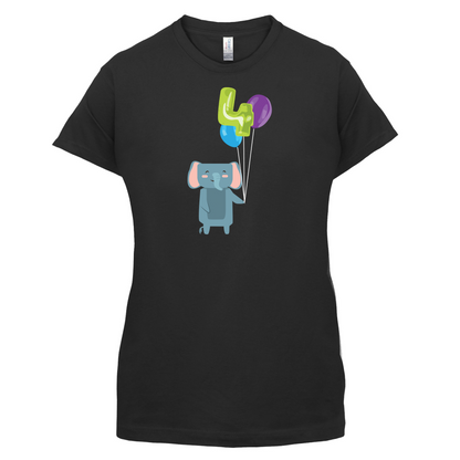 4th Birthday Elephant T Shirt