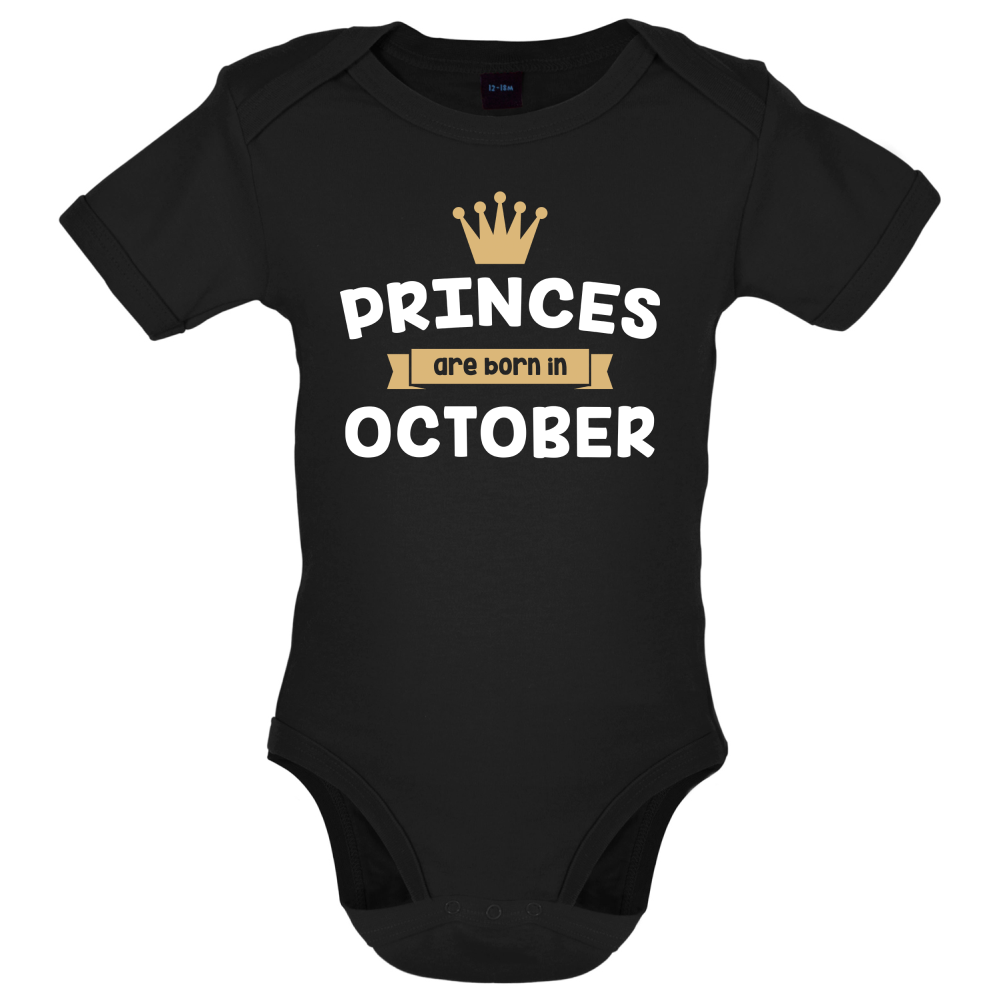 Princes Are Born In October Baby T Shirt