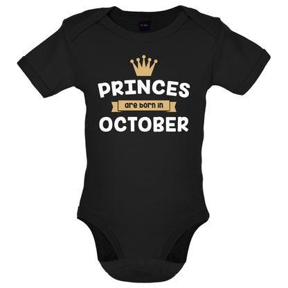Princes Are Born In October Baby T Shirt