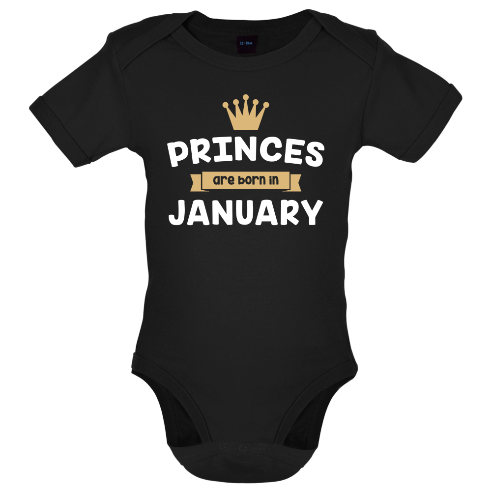 Princes Are Born In January Baby T Shirt