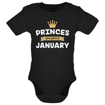 Princes Are Born In January Baby T Shirt