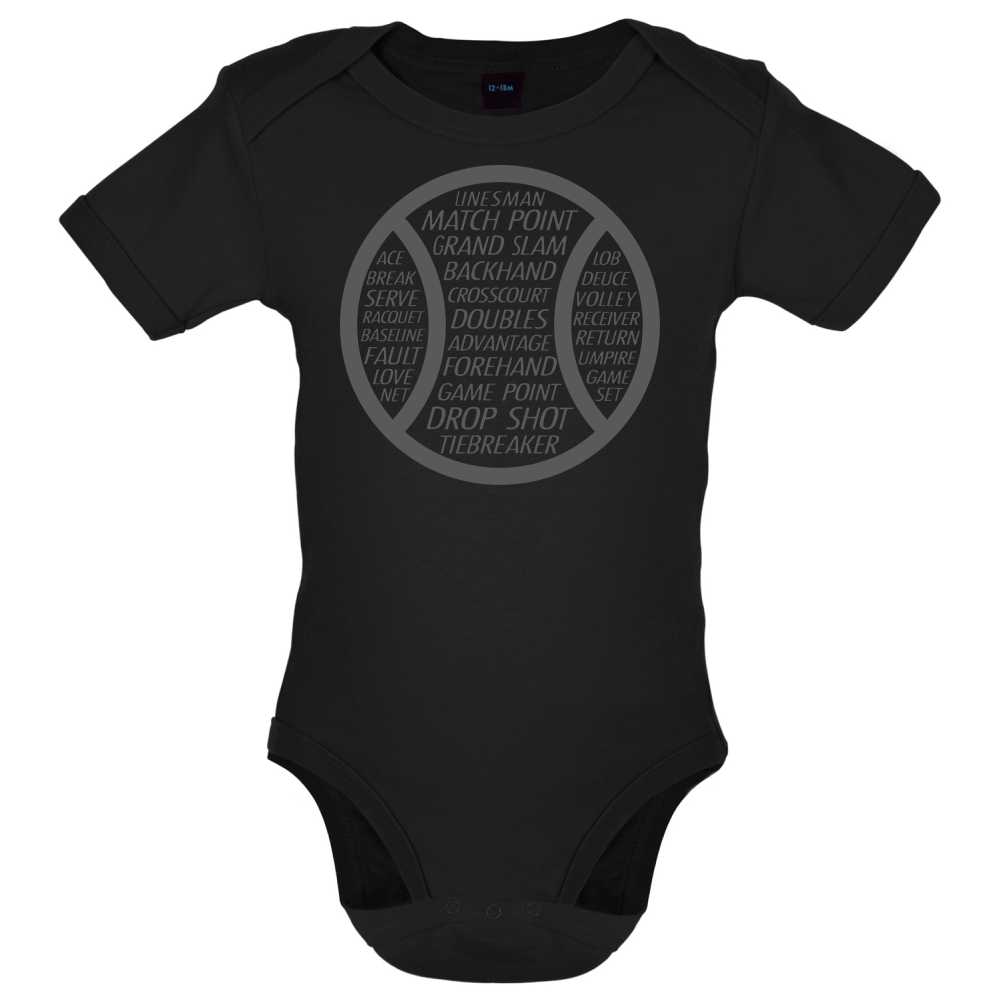 Tennis Word Ball Baby T Shirt