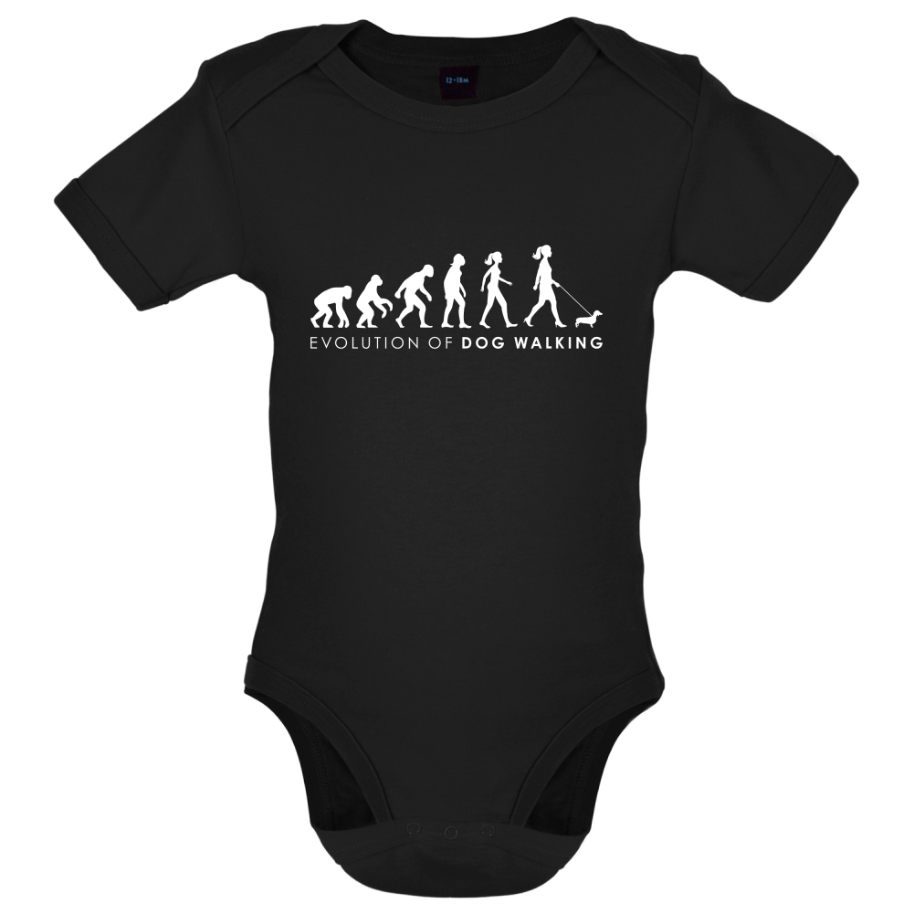 Evolution Of Woman Dog Walking Baby T Shirt
