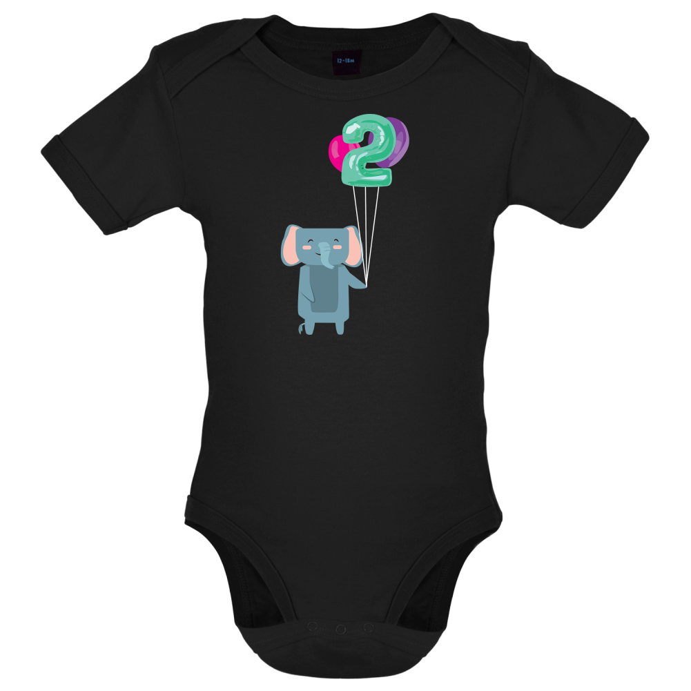 2nd Birthday Elephant Baby T Shirt