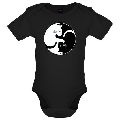 Yin Yang Cat Baby T Shirt