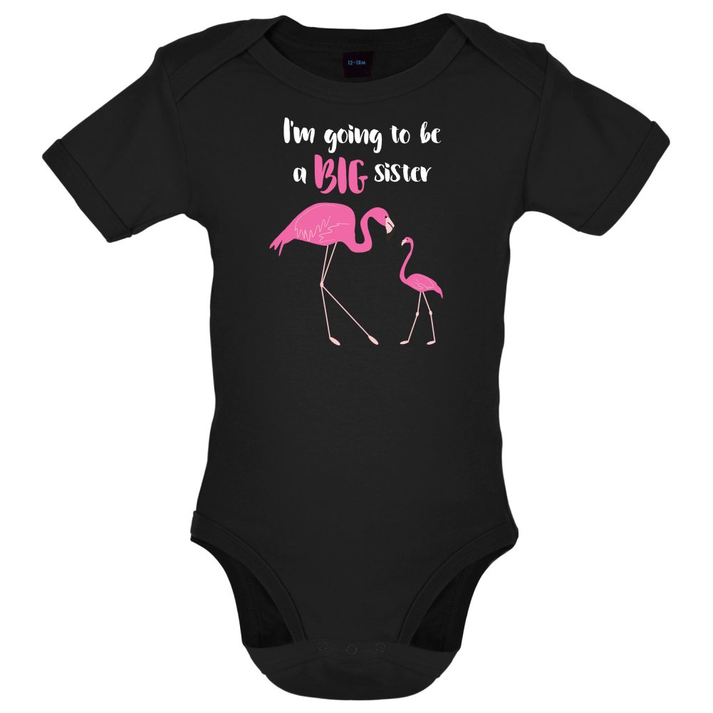 Big Sister Flamingo  Baby T Shirt