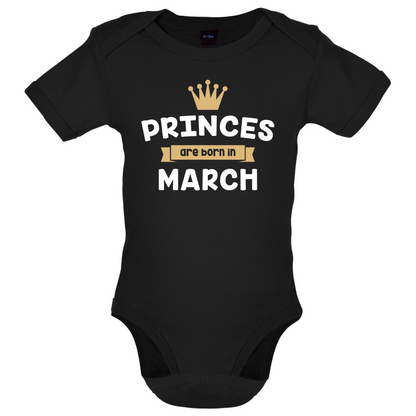 Princes Are Born In March Baby T Shirt