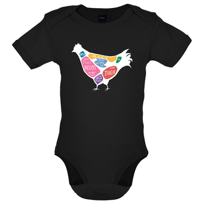 Butcher Chicken Diagram Baby T Shirt