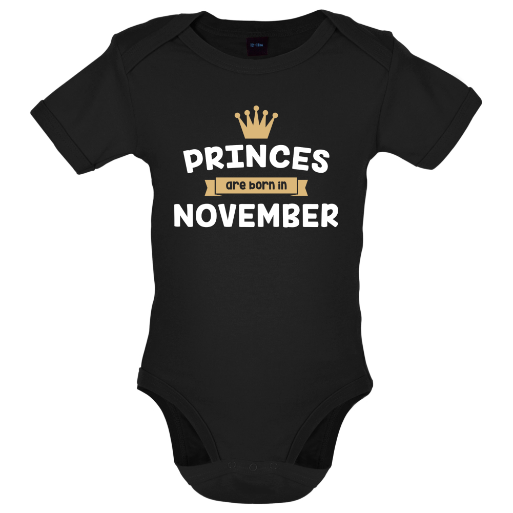 Princes Are Born In November Baby T Shirt
