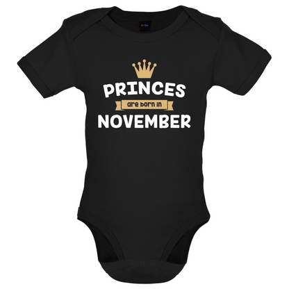 Princes Are Born In November Baby T Shirt