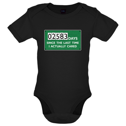 2583 Days Since I Cared Baby T Shirt