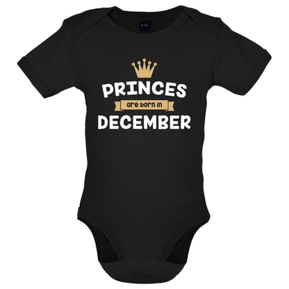 Princes Are Born In December Baby T Shirt