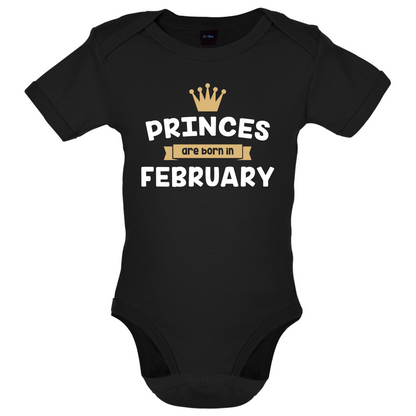 Princes Are Born In February Baby T Shirt