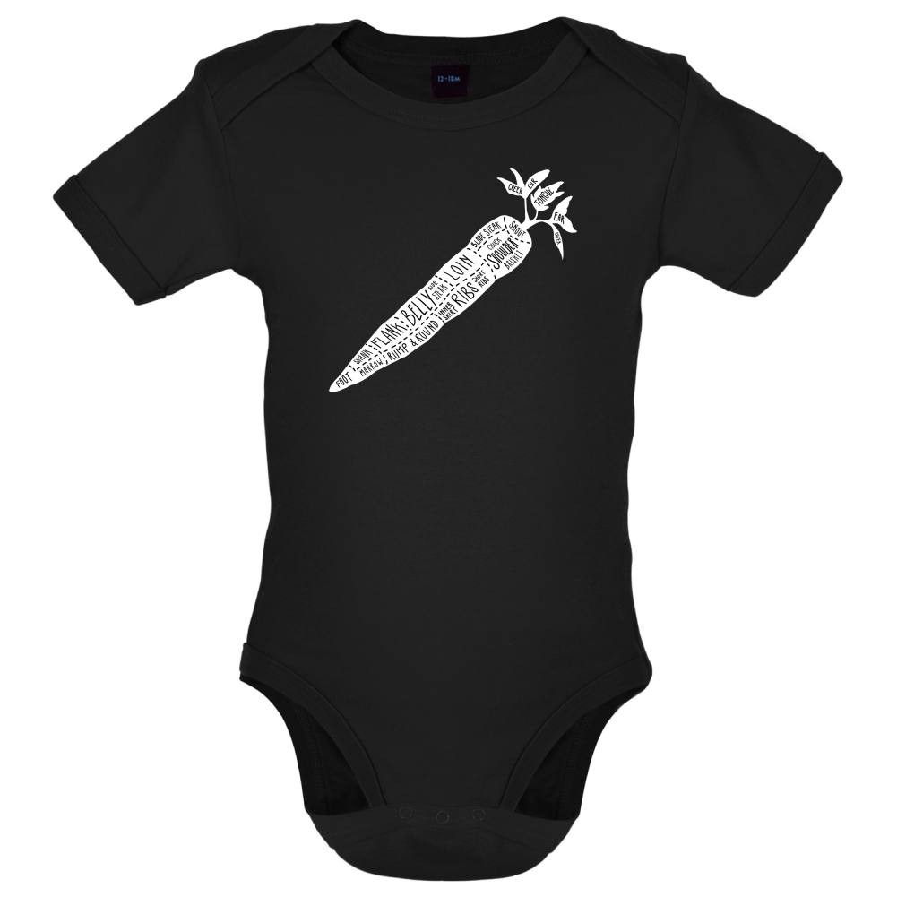 Butcher Carrot Diagram Baby T Shirt