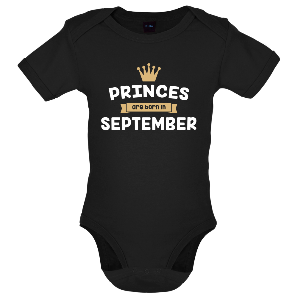 Princes Are Born In September Baby T Shirt