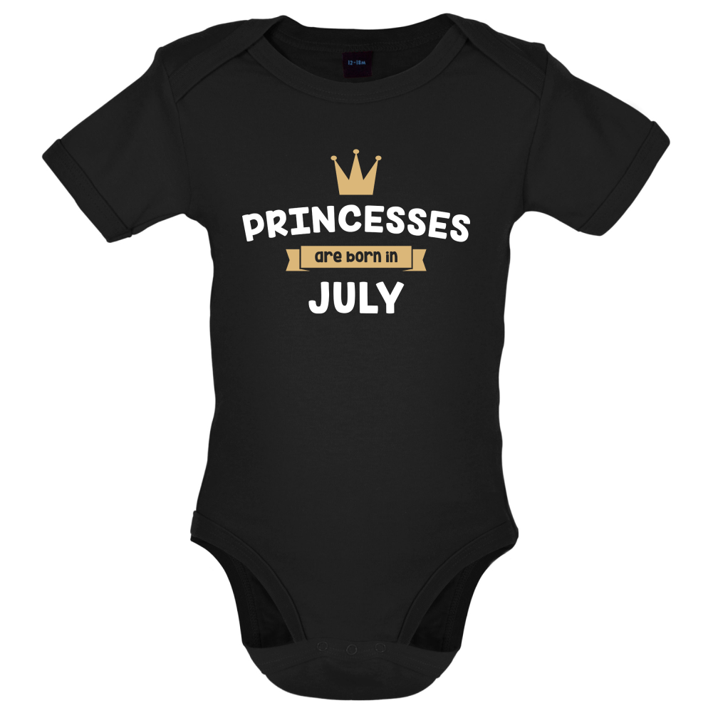 Princesses Are Born In July Baby T Shirt