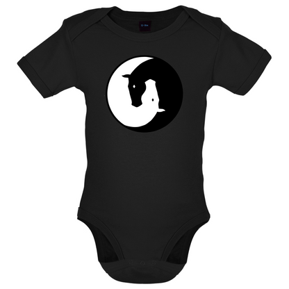 Yin Yang Horses Baby T Shirt