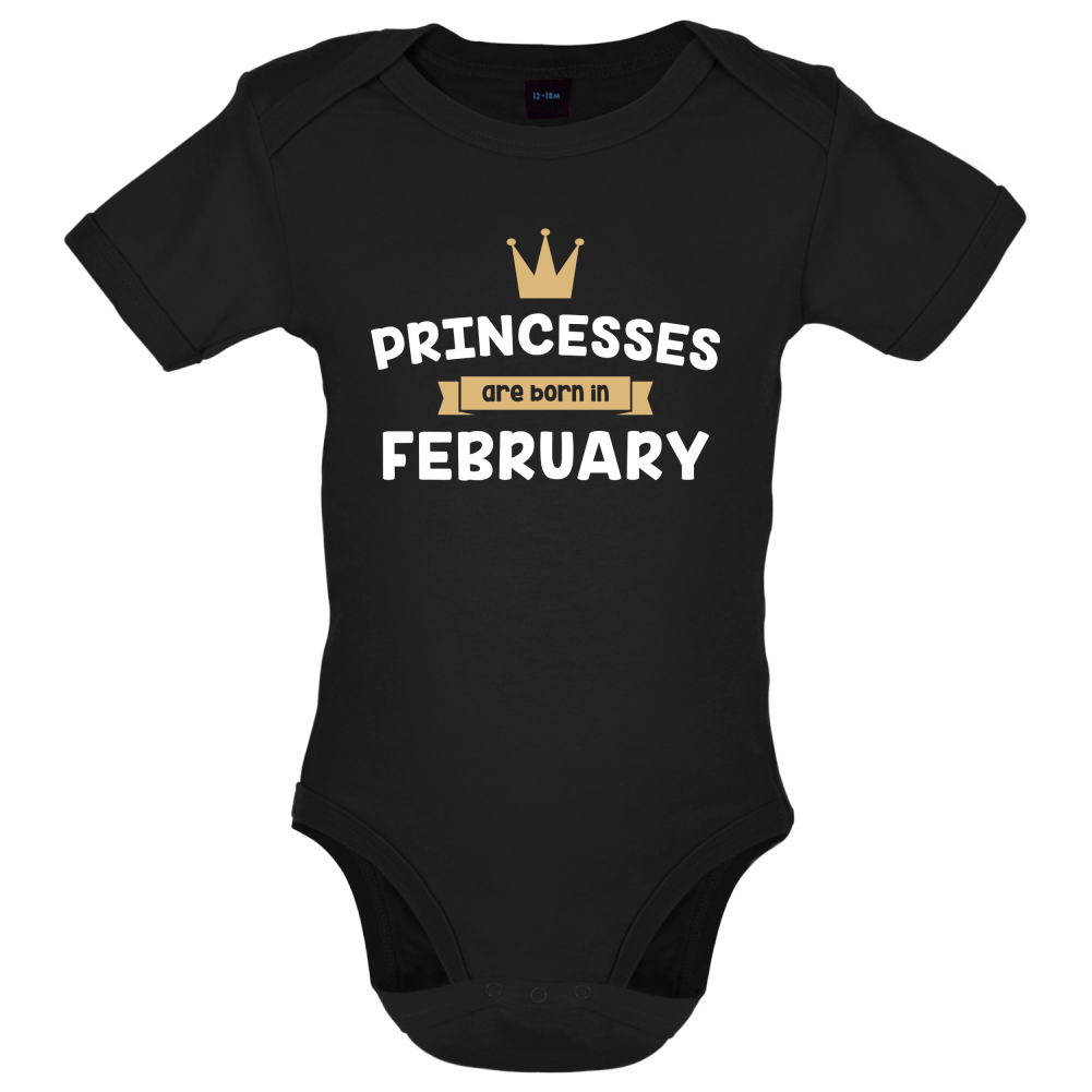 Princesses Are Born In February Baby T Shirt