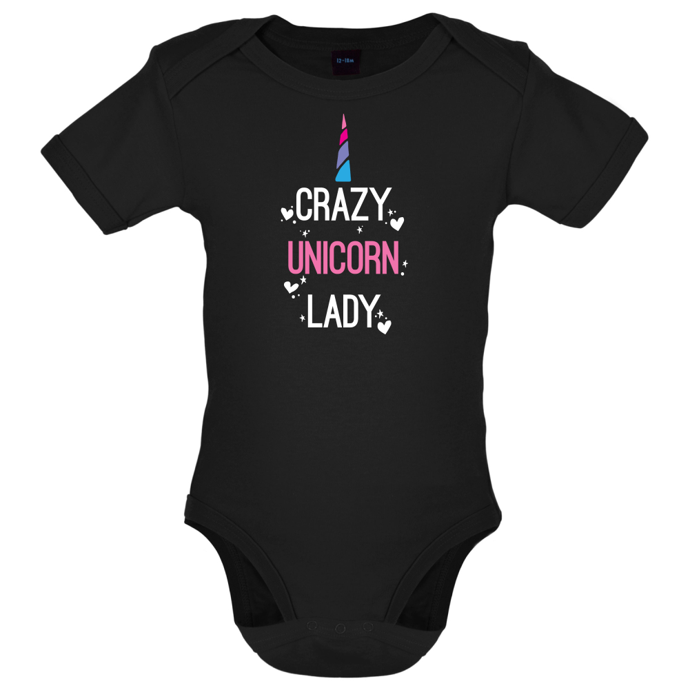 Crazy Unicorn Lady Baby T Shirt