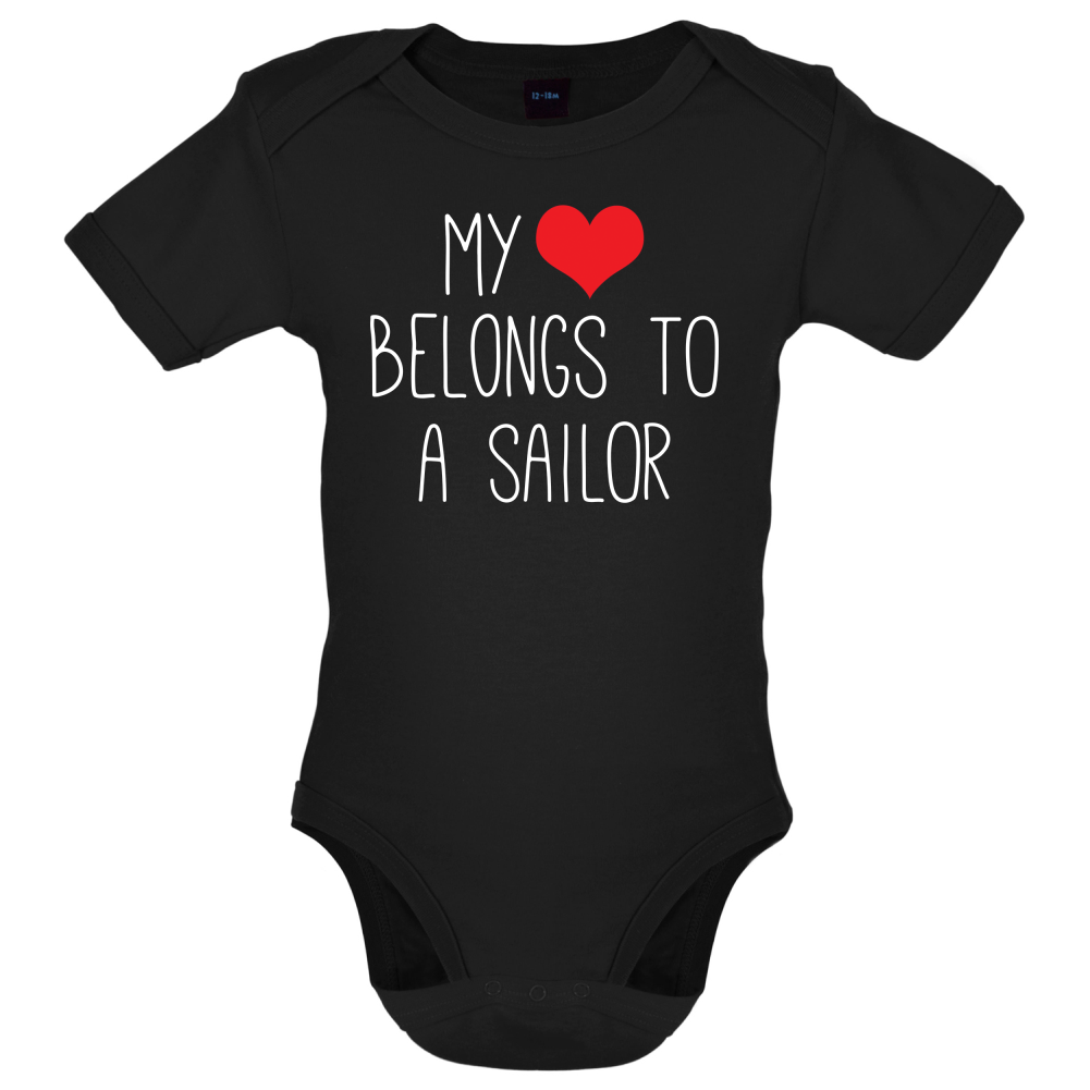 My Heart Belongs To A Sailor Baby T Shirt