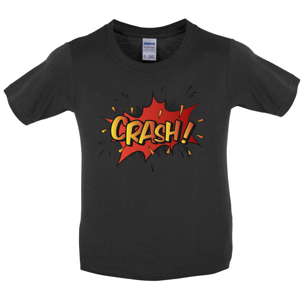 CRASH! Word Art Kids T Shirt