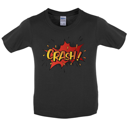 CRASH! Word Art Kids T Shirt
