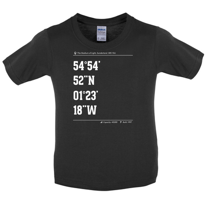 Stadium Coordinates Sunderland Kids T Shirt