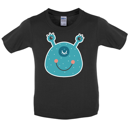 Smiley Face Alien Kids T Shirt