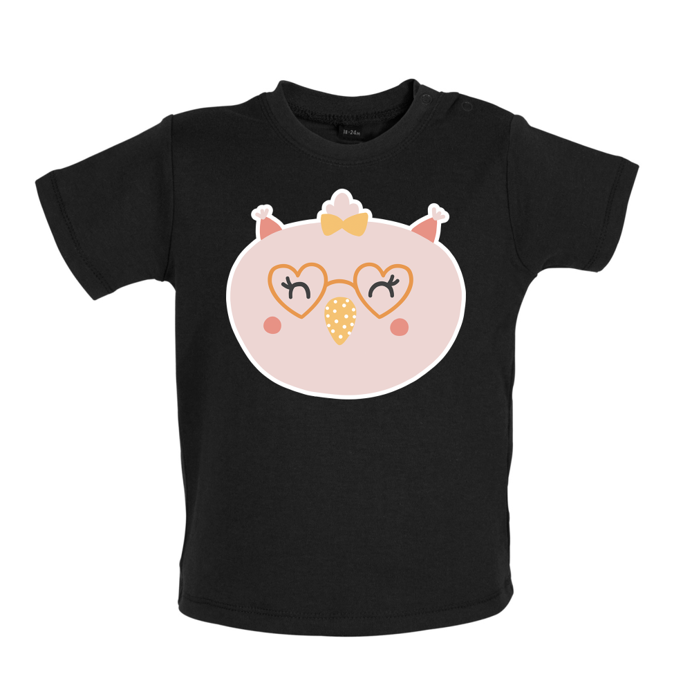 Smiley Face Chick Baby T Shirt