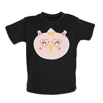 Smiley Face Chick Baby T Shirt
