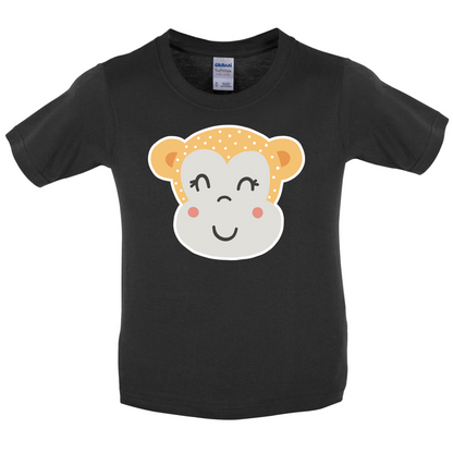 Smiley Face Monkey  Kids T Shirt