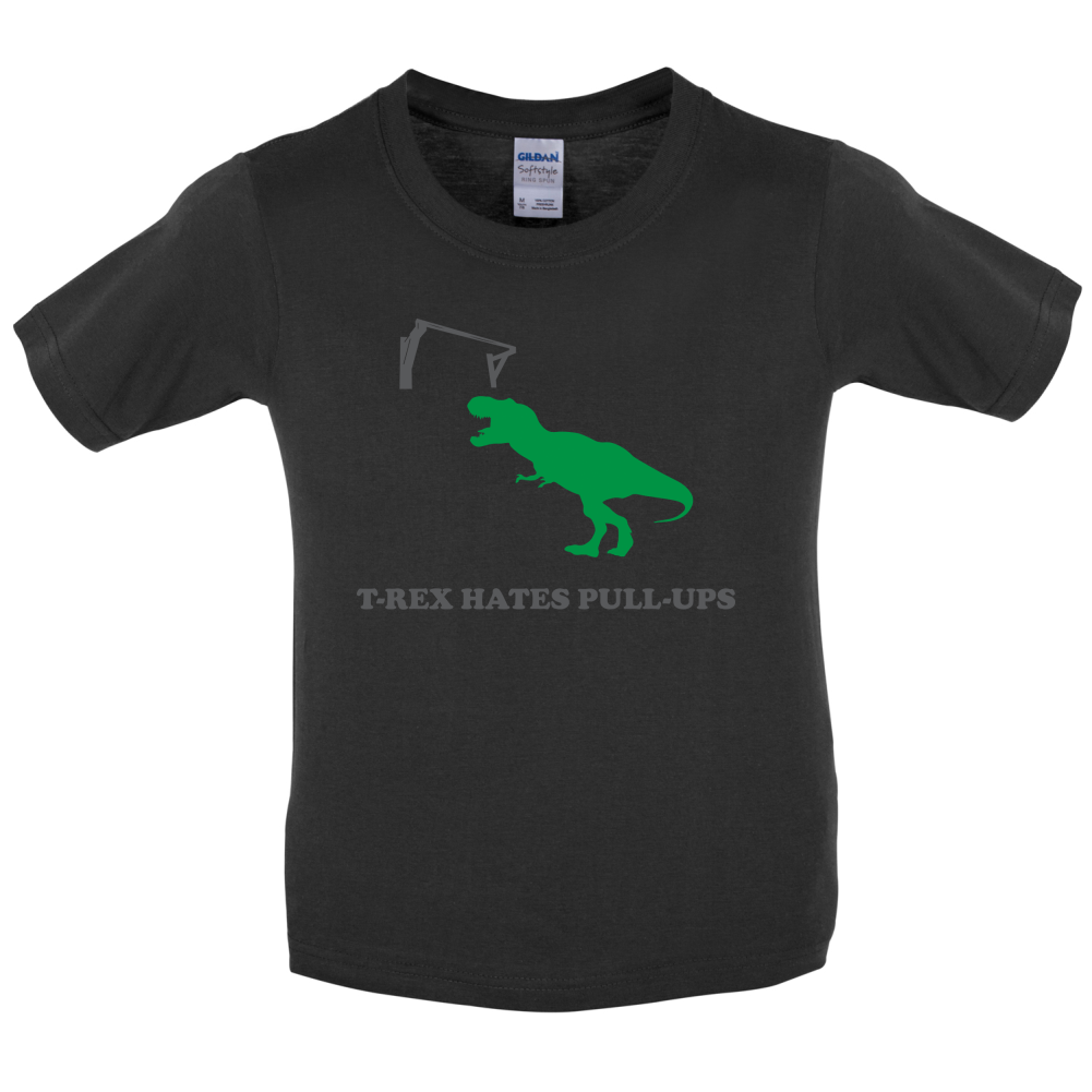 T-Rex Hates Pull-Ups Kids T Shirt