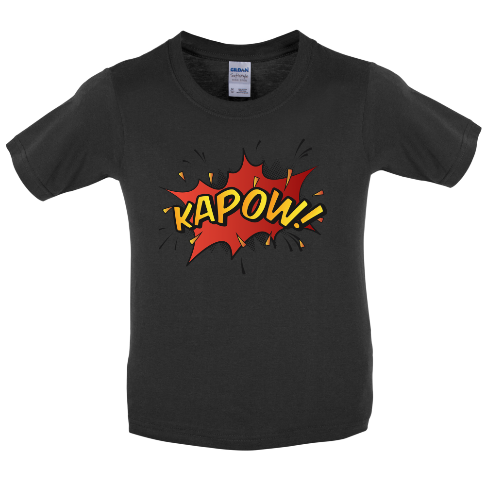 Kapow! Word Art Kids T Shirt
