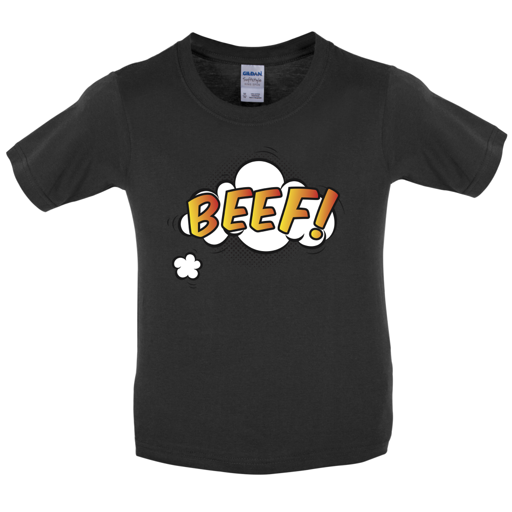 BEEF Word Art Kids T Shirt