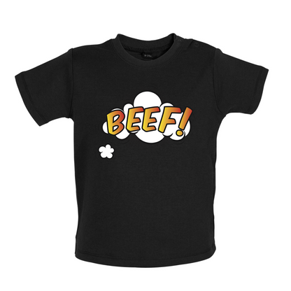 BEEF Word Art Baby T Shirt