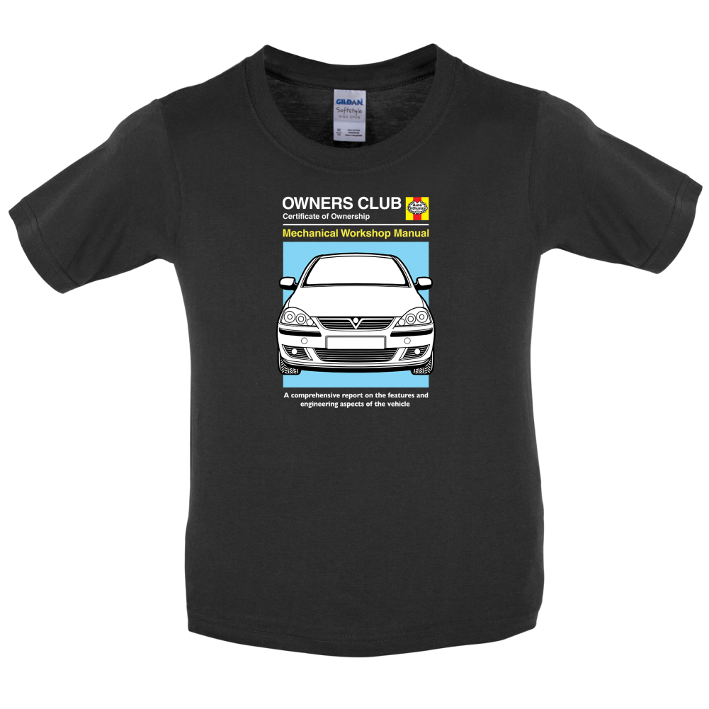 Car Owners Manual Corsa Kids T Shirt