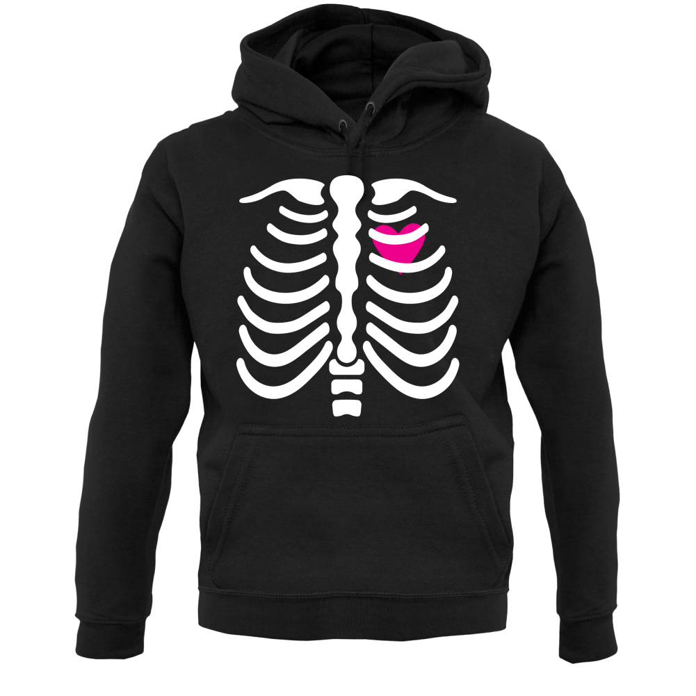 Pink Heart Skeleton T Shirt