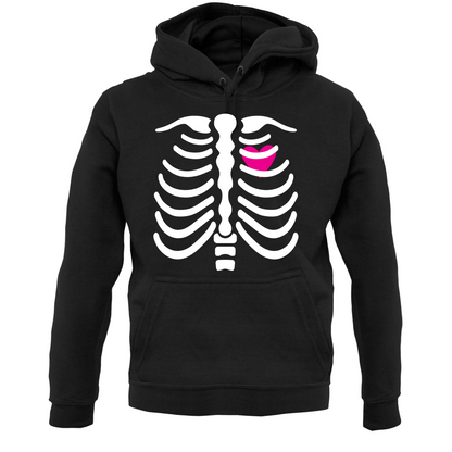 Pink Heart Skeleton T Shirt