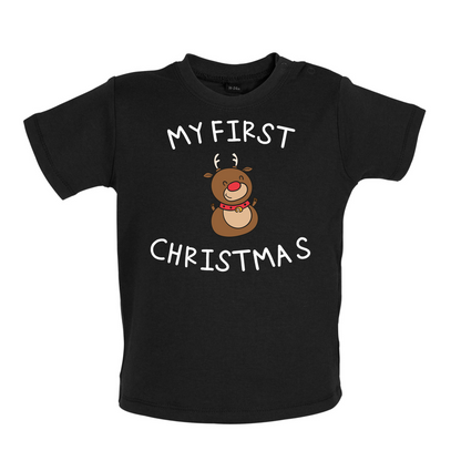 Reindeer First Xmas Baby T Shirt